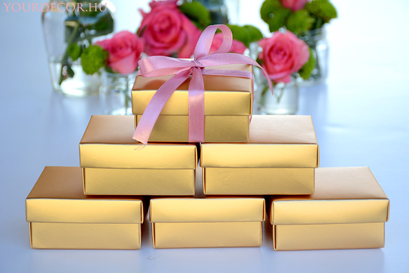 két részes doboz, fehér, rózsaszín, türkiz, tiffany, arany, ezüst, esküvői köszönetajándék, ajándékdoboz, köszönőajándék
